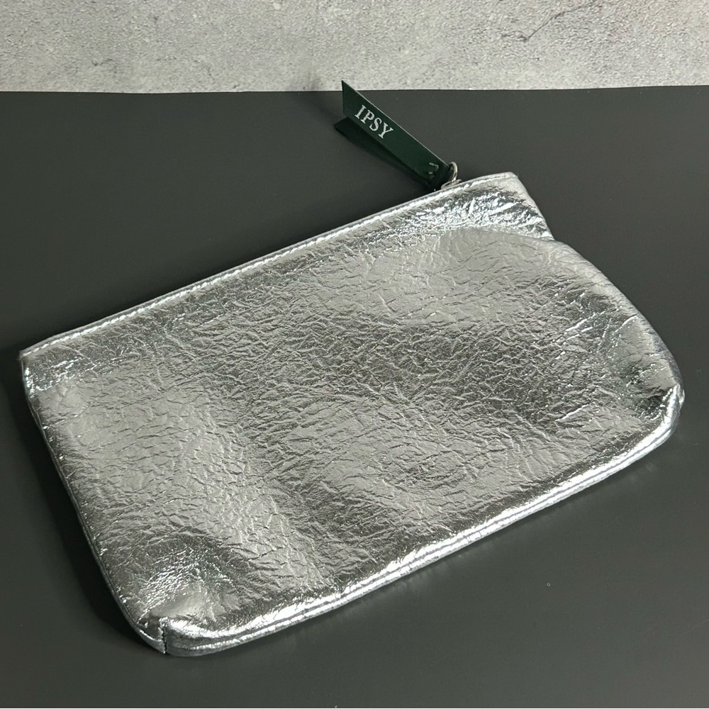Ipsy Silver Cosmetic Bag